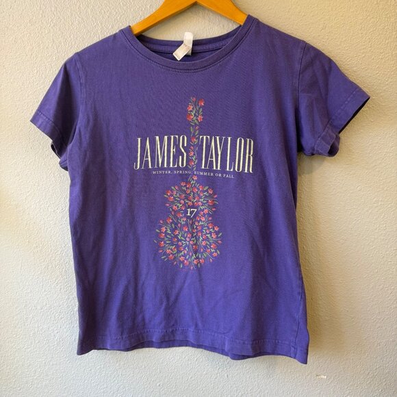 L.A.T. Apparel Tops - James Taylor Winter Spring Summer Or Fall Purple Women's M T-Shirt By L.A.T. App